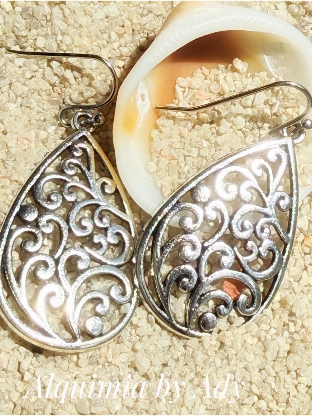 Fall essentials +  Silver Filigree Teardrop Earrings